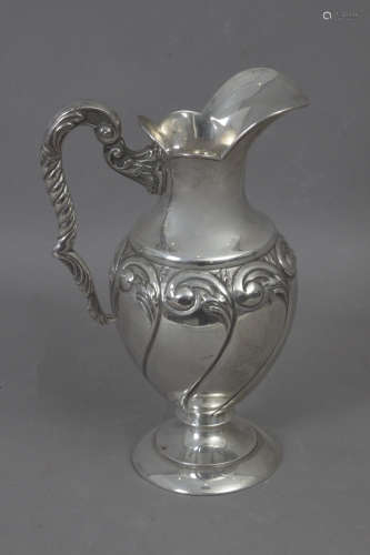 A 20th century silver jug with hallmarks from Barcelona