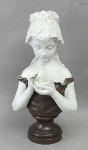 G. Levy. A biscuit bust of a young lady