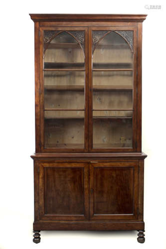 A Fernandino period mahogany library cabinet circa 1830