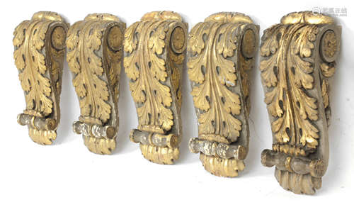 A first half 20th century set of five corbels