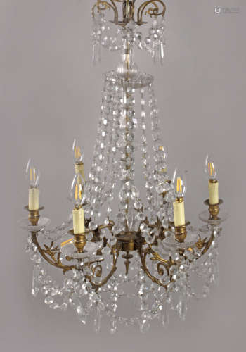 A 19th century Marie Therése style night light chandelier