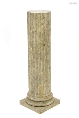 A first half 20th century marbled wood column-stand