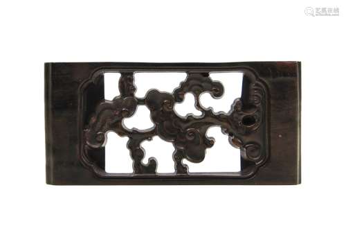 ZITAN CARVED INK CAKE STAND