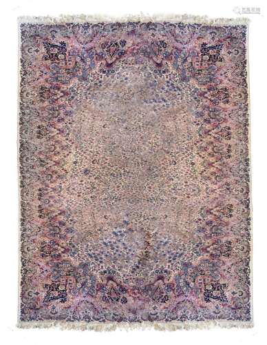 KERMAN HAND KNOTTED RUG 9.6 BY 9.8 FT