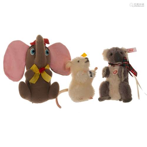 ELEPHANT, STEIFF KOALA, STEIFF MOUSE