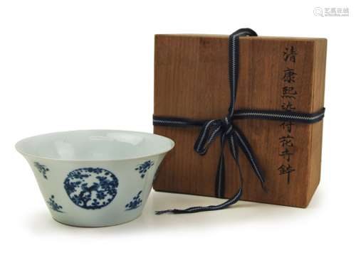 A CHINESE BLUE AND WHITE BOWL