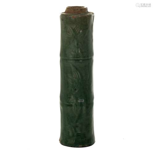 CELADON GLAZED BAMBOO SHAPED RAIN PIPE