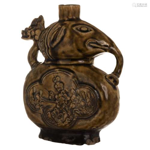 TEA GLAZED ELEPHANT PITCHER