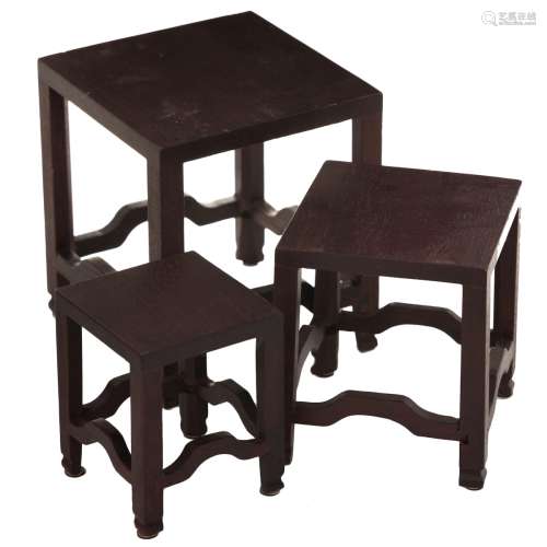 THREE SMALL NESTING TABLES