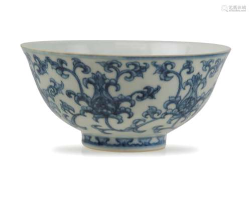 BLUE AND WHITE BOWL CHENG HUA MARK