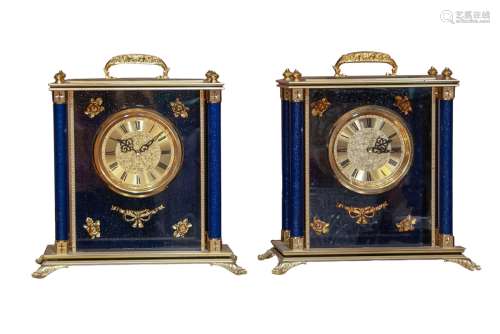 PAIR OF SEIKO MANTAL CLOCKS