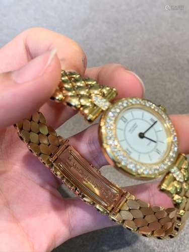 80-90年代18k金钻圈梵克雅宝手表