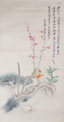 Chinese Painting Of Flowers - Zhang Daqian