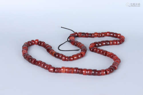 Chinese Warring States Red Agate String