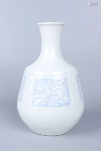Chinese White Glazed Porcelain Bottle