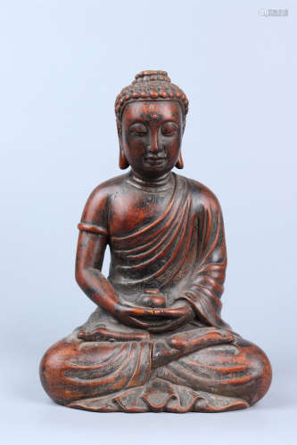 Chinese Agarwood Sakyamuni Statue