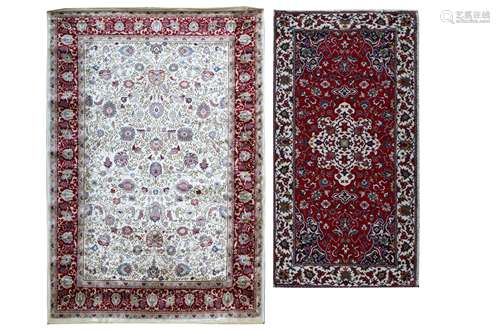 TWO FINE MACHINE RUGS