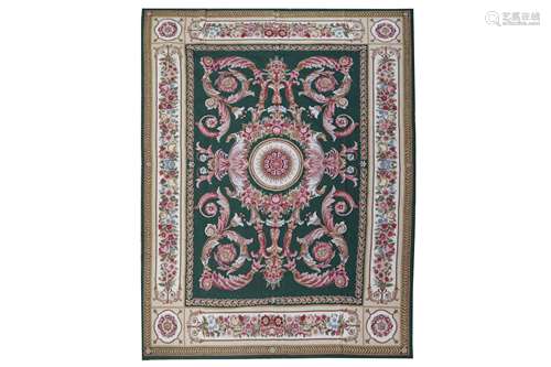 A FINE NEEDLEPOINT CARPET OF AUBUSSON DESIGN