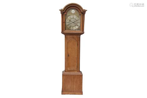 A GEORGE III OAK LONGCASE CLOCK