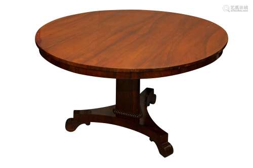 A WILLIAM IV /EARLY VICTORIAN ROSEWOOD CIRCULAR CENTRE TABLE