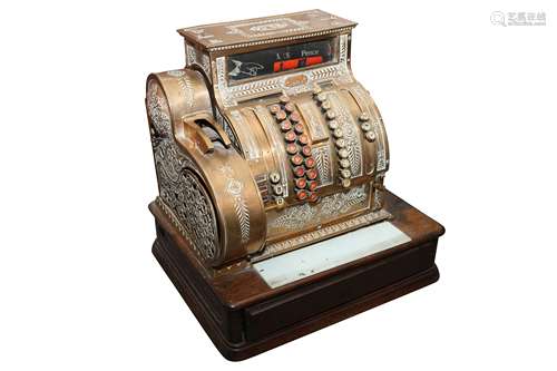 AN AMERICAN NATIONAL CAST BRASS CASH REGISTER