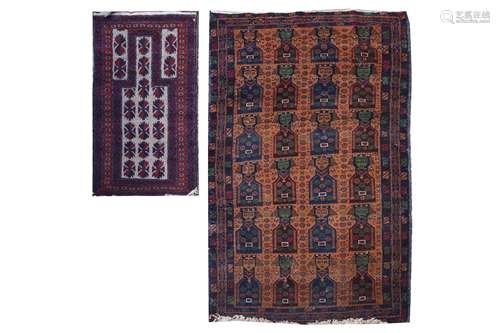 A LOT OF TWO BALUCH RUGS