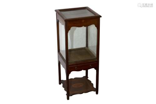 A GEORGE III AND LATER MAHOGANY WASH STAND CONVERTED TO A BI...