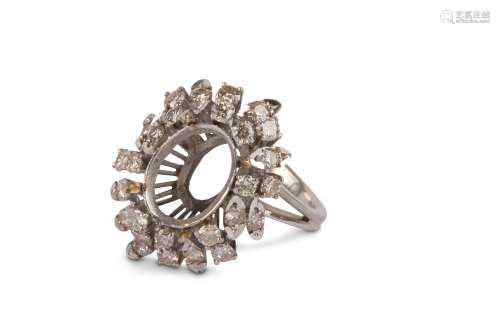 A DIAMOND CLUSTER RING