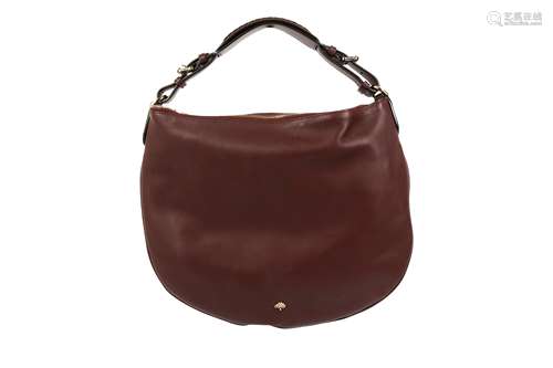 MULBERRY BURGUNDY HOBO SHOULDER BAG