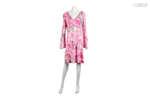 EMILIO PUCCI PINK PRINT DRESS - SIZE 44