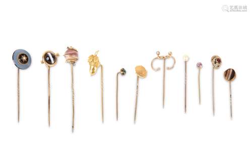 A COLLECTION OF STICK PINS