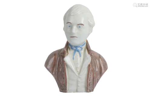 A STONEWARE BUST OF ROBERT BURNS, PROBABLY SCOTTISH, 19TH CE...