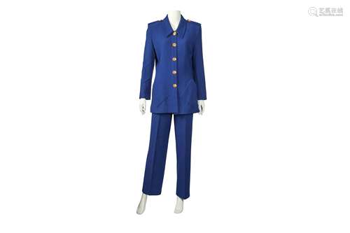 SONIA RYKIEL ROYAL BLUE WOOL TROUSER SUIT