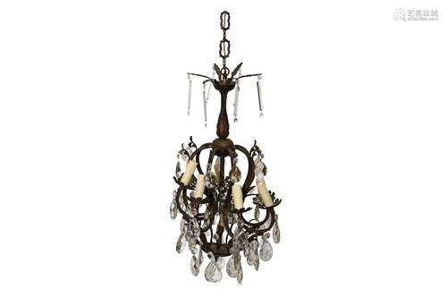 A FRENCH BRONZE CHANDELIER