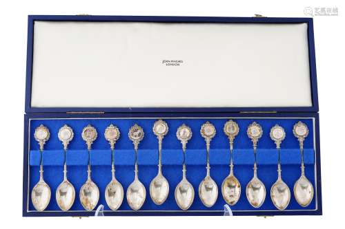 A BOXED SET OF LIMITED EDITION STERLING SILVER ZODIAC SPOONS