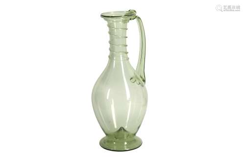 A POWELL STYLE GLASS EWER, EARLY 20TH CENTURY