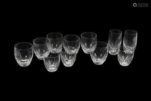 A SET OF SIX BACCARAT CRYSTAL MASSENA GLASS TUMBLERS