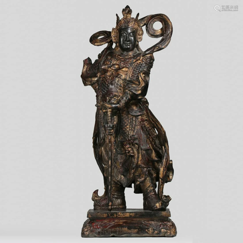 A BRONZE BUDDHIST STATUE OF SKANDA