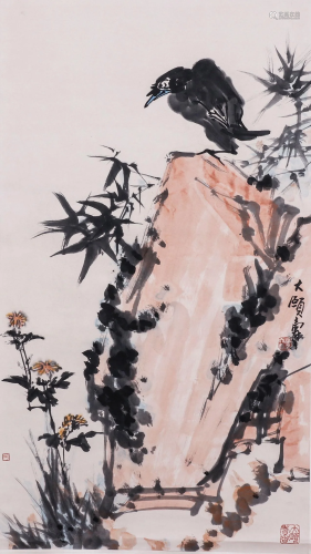 A CHINESE VERTICAL PAINTING HANGING SCROLL