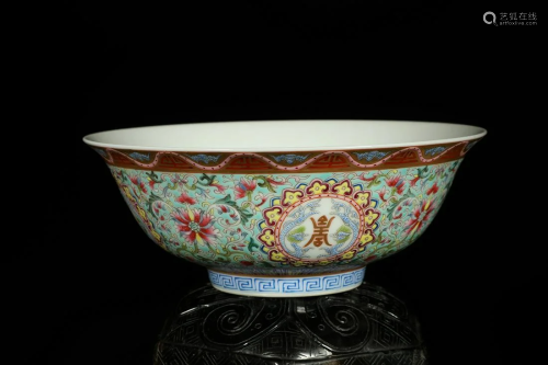 A BRONZE CLOISONNE ENAMEL BOWL