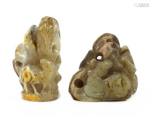 Two Chinese jade carvings,