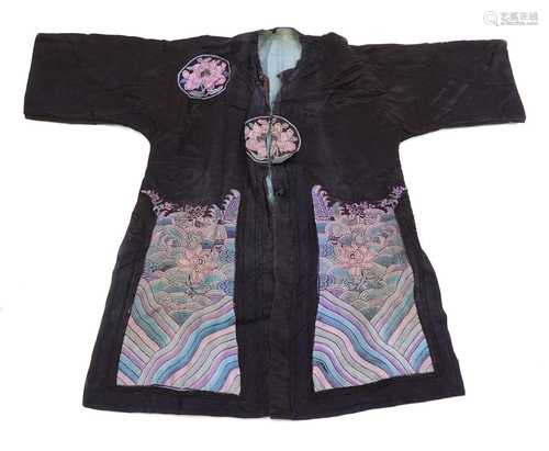 A Chinese embroidered robe,