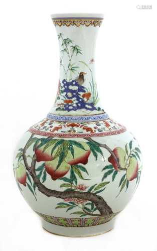 A Chinese famille rose vase,