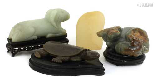 A collection of Chinese jade carvings,