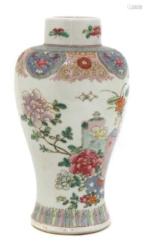 A Chinese famille rose vase,