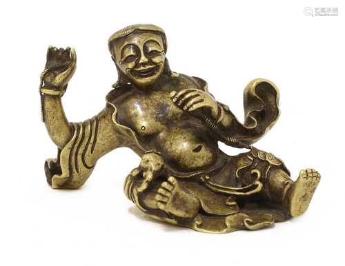 A Chinese bronze figure,