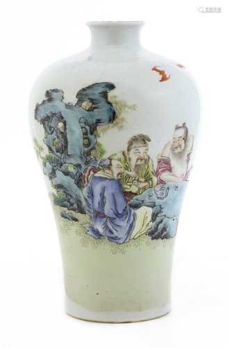 A Chinese famille rose meiping vase,