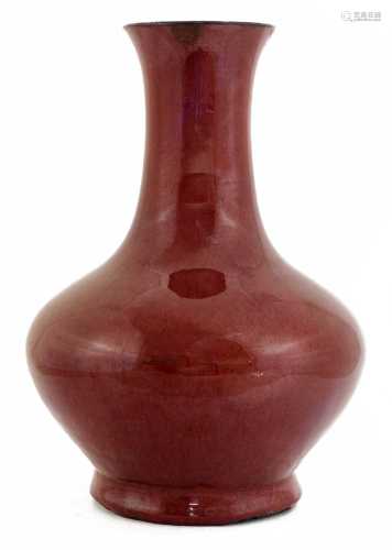 A Chinese sang-de-boeuf bottle vase,