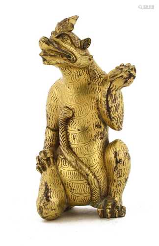 A Chinese gilt-bronze figure,