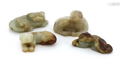 A collection of four Chinese jade carvings,